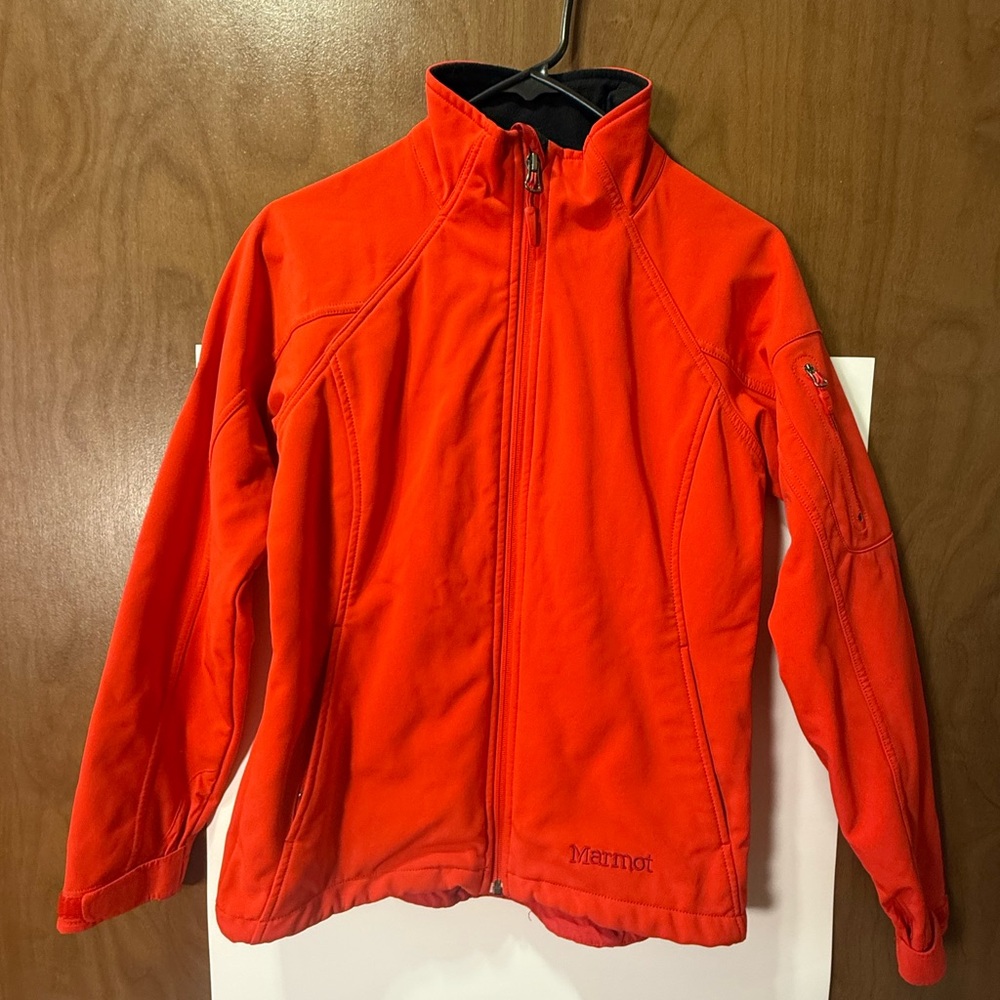 Marmot Women’s Full Zip Fleece-Lined Red Hiking Jacket Size S - Picture 1 of 9